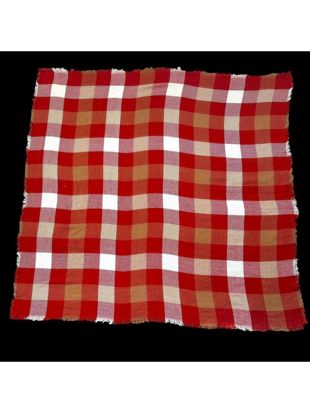 Red Plaid Checkered‎ Scarf Picnic Blanket